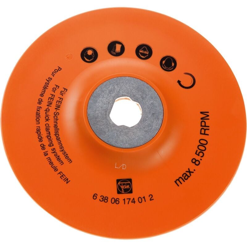 Plateau de ponçage élastique Fein sans unité de serrage ø 180 mm - 63806174012