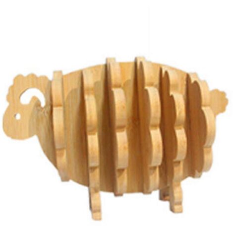 Plateau en bois, soucoupe en bois, pot de fleurs, dessous de verre, mouton joyeux