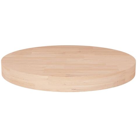 Plateau et Dessus de table  rond Ø50x4 cm Bois de chêne massif non traité 24851
