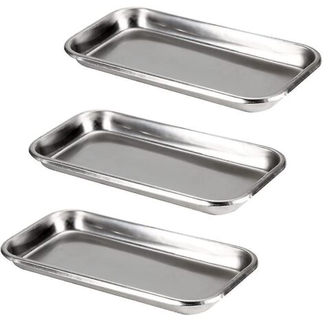 Plateau Instruments 3 Pices Plateau En Acier Inoxydable 304 Plateaux Rectangulaires En Acier Inoxydable Plat Inox Acier Inoxydable Outil De Plateau P