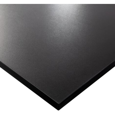 Plateau laminé noir 120 x 80 cm pour bureau, table, table basse