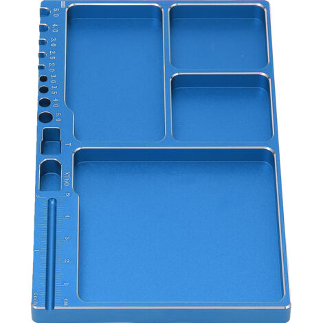 Plateau magnétique en aluminium pour atelier, rangement d'outils et bricolage électronique.