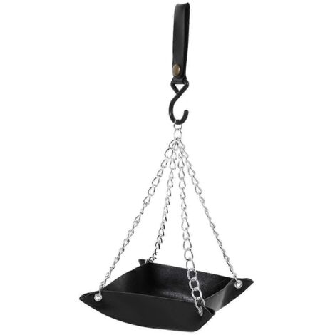 Plateau mangeoire suspendu pour oiseaux, abreuvoir noir--