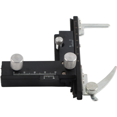 Plateau mécanique XY mobile avec échelle et pied à coulisse pour accessoires microscope, réglage précis.