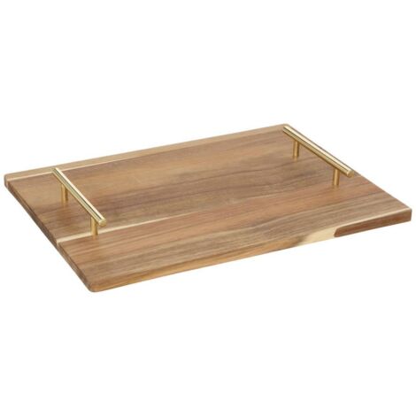 Plateau Mina gold marron 30x40cm - Atmosphera créateur d'intérieur