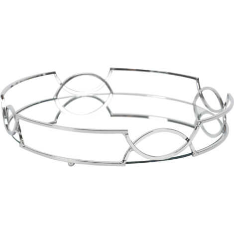 Plateau Miroir Argente D30cm A1/m6