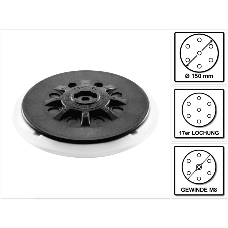 Festool - Plateau de ponçage mou st-stf D150/MJ2-M8-W-HT - 202458