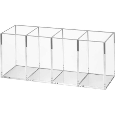 Plateau organisateur de maquillage, acrylique transparent (4 cellules)-Fei Yu
