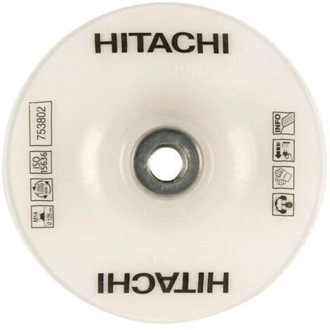 Plateau plastique pour abrasif semi-rigide Ø125 x M14 + écrou HIKOKI 753802
