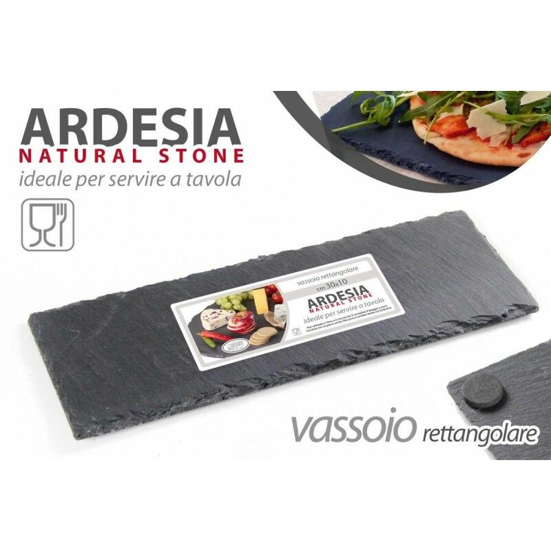 X24 Plateau plat en ardoise 30 x 10 cm pour la maison, les pubs ou les restaurants