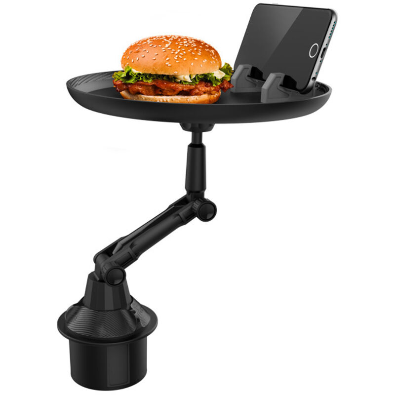 Plateau Porte-gobelet de Voiture, Table de Plateau de Voiture pour Manger avec Fente pour Téléphone Portable Universel Réglable Plateau pivotant à