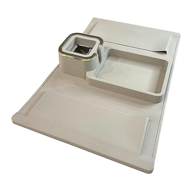 Feiyue - Plateau porte-gobelet pour canapé, organisateur d'accoudoir de canapé en silicone, support de canapé portable, porte-gobelet pour canapé Wit