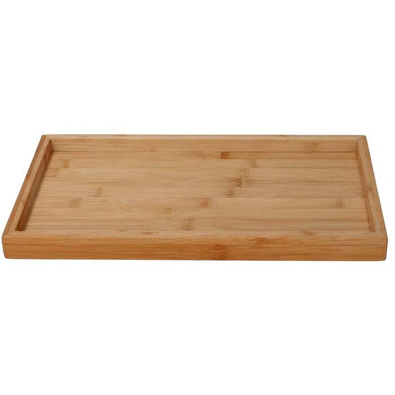Plateau rectangulaire en bambou naturel 35x20x2,5 cm