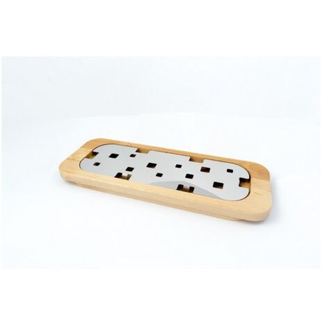 Plateau rectangulaire Gran Sasso base en hêtre Lisa