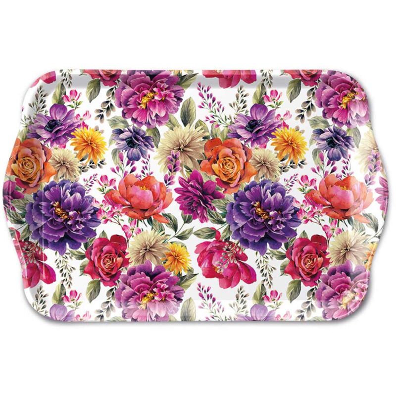 Plateau rectangulaire motif floraison éclatante Plateau rectangulaire motif floraison éclatante