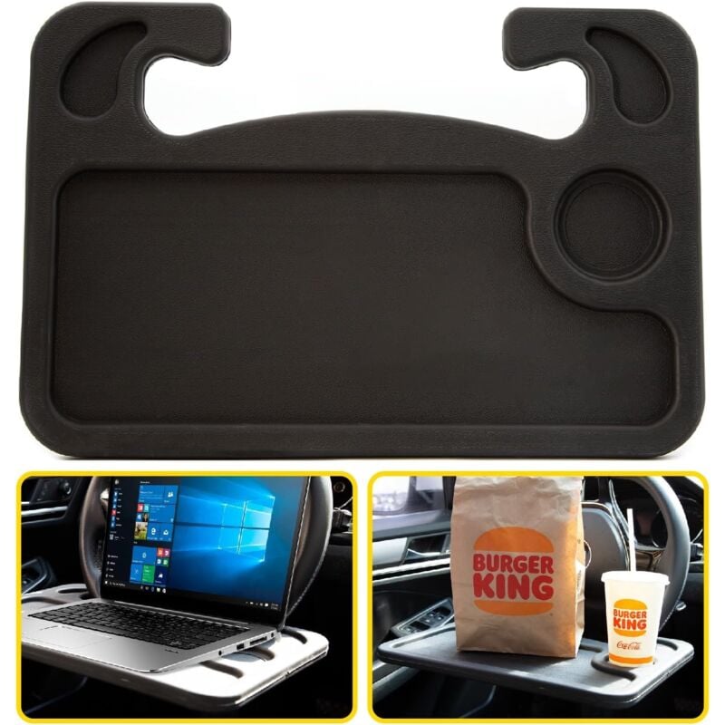 Plateau repas et ordinateur portable pour voiture Gris Noir
