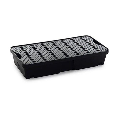 Plateau rétention 30 L - Avec caillebotis - ST1-30-BK-BK