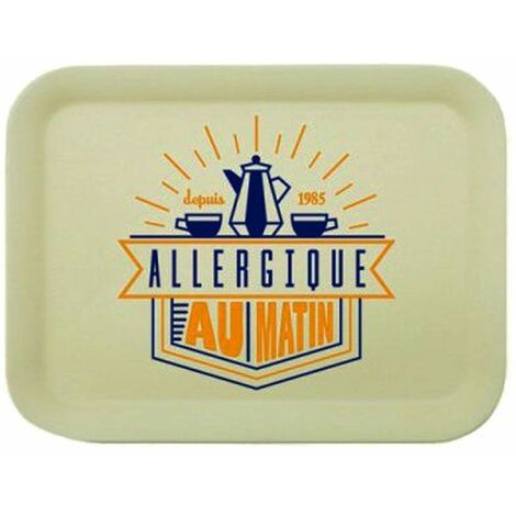 Plateau rétro en bambou - Allergique au Matin