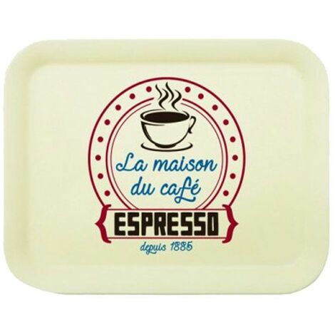 Plateau rétro en bambou - Espresso