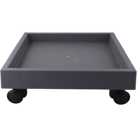 Plateau robuste pour pot de fleurs carré à roulettes - Support de base pour intérieur/extérieur (intérieur 27 cm)