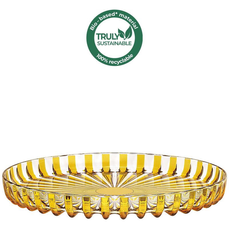 Plateau rond ambré Guzzini Dolcevita