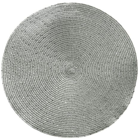 Plateau Rond Argent Lot De 4, Design Polyvalent - Basics