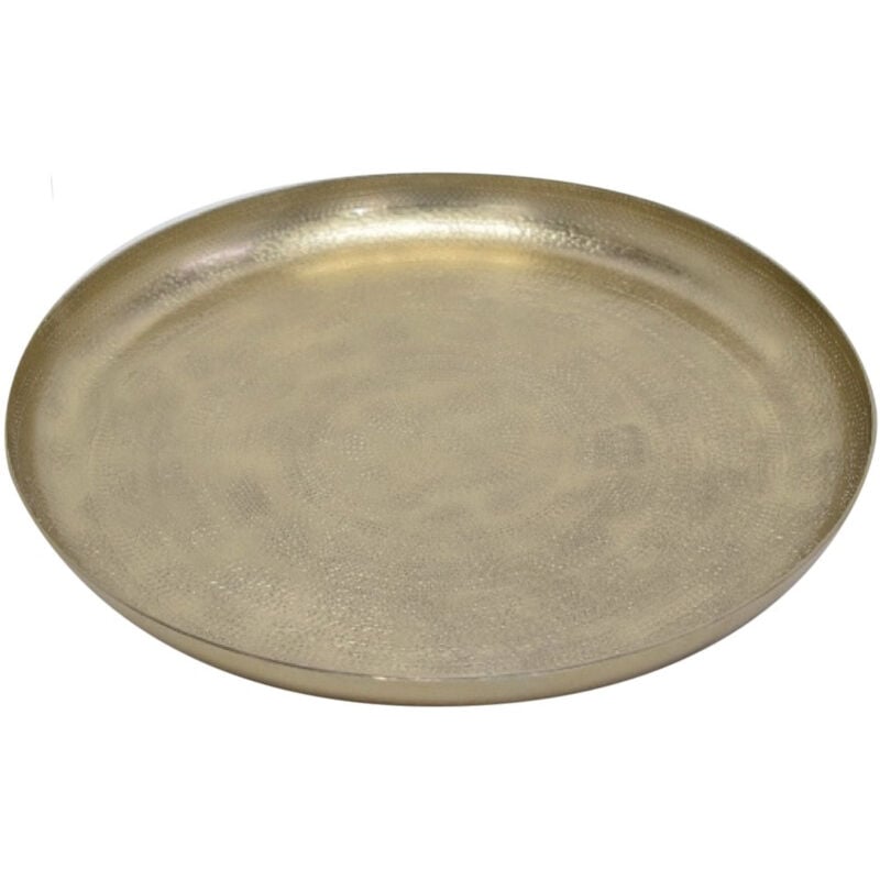 Opjet - Plateau rond en aluminium doré Paris
