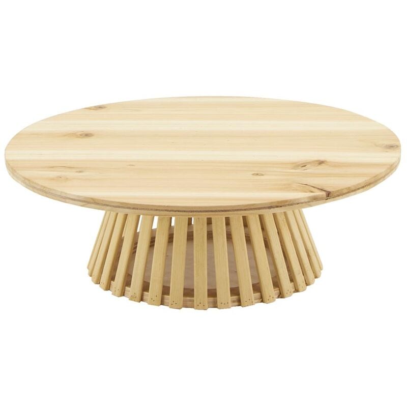 Plateau rond sur pied en pin
