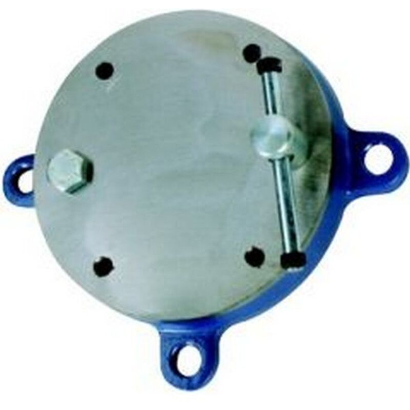 Forum - Plateau rotatif pour étaux parallèles avec mors serre-tubes soudés, Pour Larg. : de mors : 140 mm, Pas des trous 220 mm, ø du trou 13,0 mm