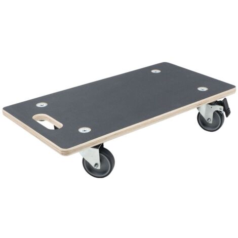 Plateau roulant 250Kg – Panneau en contreplaqué robuste – Surface antidérapante – Roulettes pivotantes 360° avec frein – Feroce