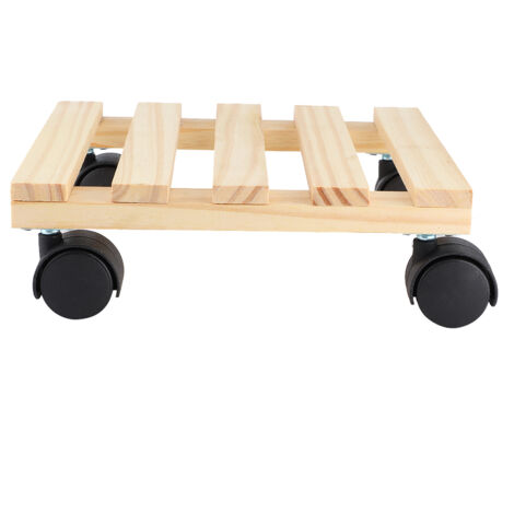 Plateau Roulant en Bois avec Roulettes pour Déplacer Pots de Fleurs et Plantes - Support Jardin