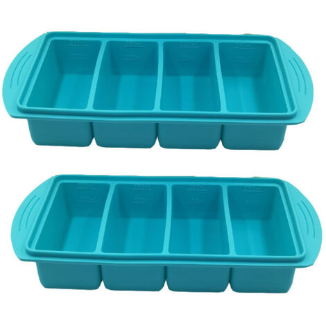 Plateau Silifreeze - Récipient de congélation en silicone avec couvercle, moule à glaçons et plateau de conservation pour soupes, sauces et plus encore.