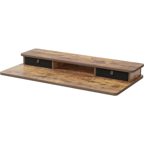 Plateau Solide Stable Durable - Planche Rectangulaire avec 2 Tiroirs Dessus en Tissu Non Tissé DIY pour Bureau Assis Debout Électrique, Bureau Réglable en Hauteur
