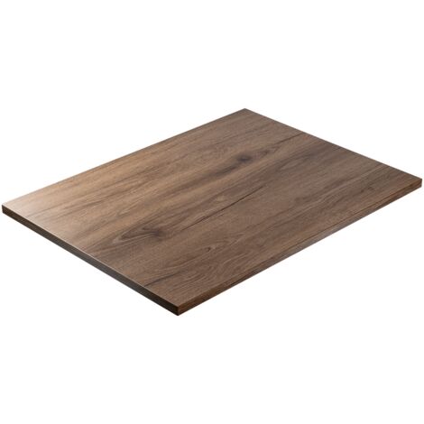 Plateau stratifié chêne chocolat 138 x 80 cm pour bureau ou table