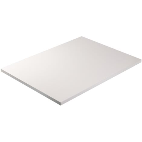 Plateau stratifié gris 138 x 80 cm pour bureau, table, table basse