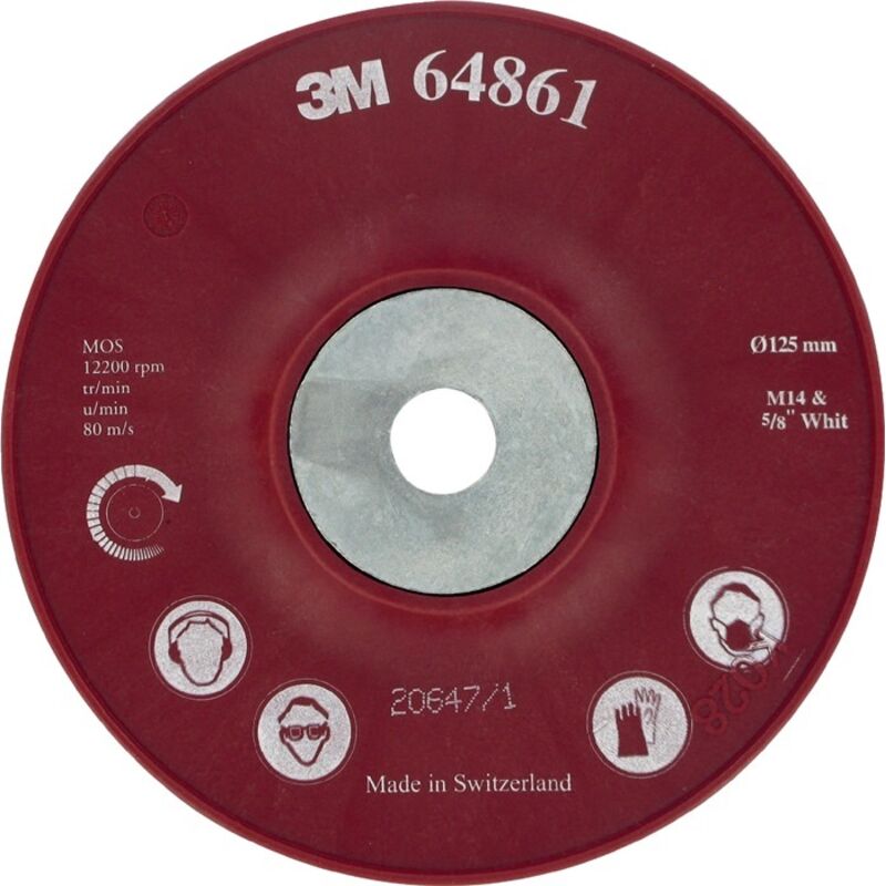 3M - Plateau-support Cubitron ii d. 125 mm M14 strié