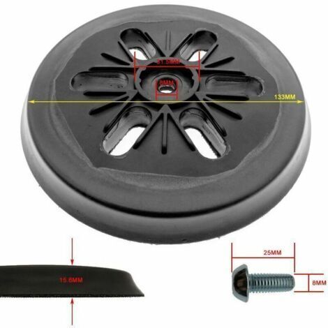 Plateau support pour ponceuse orbitale Bosch GEX 150 AC, PEX 15 AE, GEX 150 Turbo 150 mm avec vis