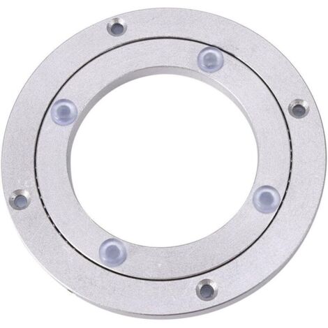Plateau tournant 25,4 cm – Alliage d'aluminium – Roulement à billes pour rotation fluide – Pieds antidérapants inclus