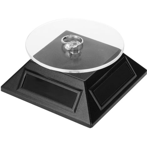 Plateau Tournant 360° pour Bijoux - Support de Présentation Rotatif Noir