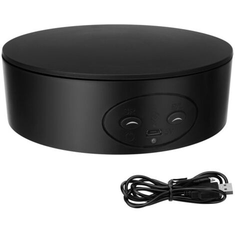 Plateau Tournant Electrique, diamètre 13cm 360° Rotatif Table Tournante Rotative électrique Rechargeable, Charge 5kg