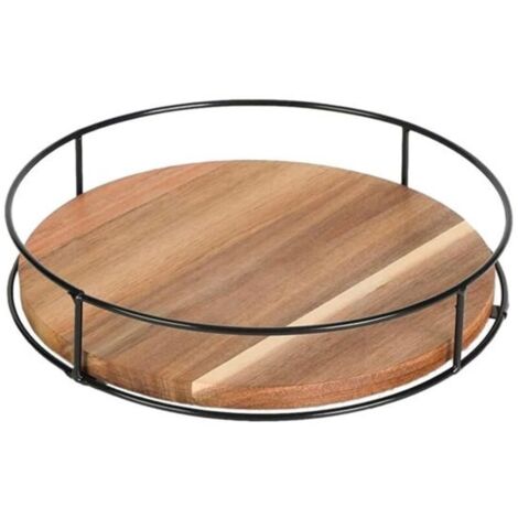 Plateau tournant en bois, plateau tournant pour organisateur de cuisine, plateau tournant à 360 degrés pour comptoir ou table à