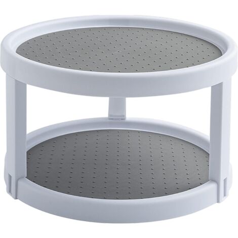 Plateau Tournant Étagère à Épices Porte Épice Rotative en Plastique Support de Stockage pour Cuisine, Réfrigérateur