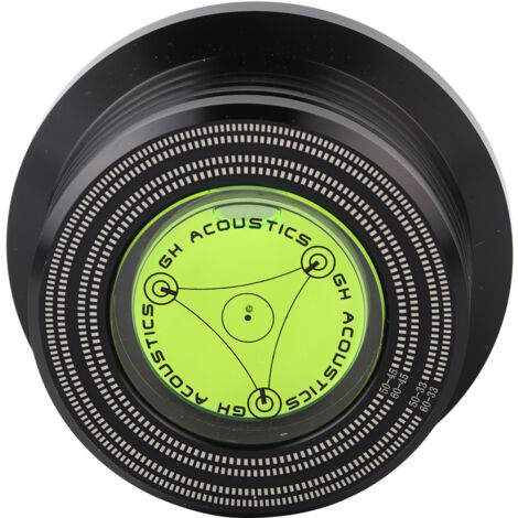 Plateau Tourne-disque 50/60 Hz avec Niveau à Bulle et Pince de Stabilisation Noir pour Disques Vinyle LP
