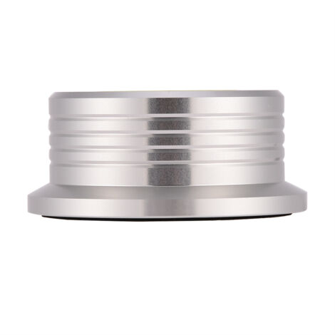 Plateau Tourne-disque Stabilisateur de Vinyle avec Niveau à Bulle 50/60Hz, Détection de Vitesse et Pince Argentée