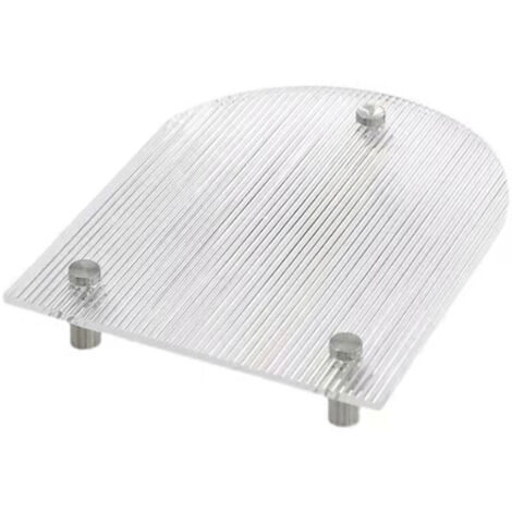 Plateau transparent acrylique moderne, forme en U pour table basse, bureau, café ou bar. Dimensions 26x20x3.5cm.