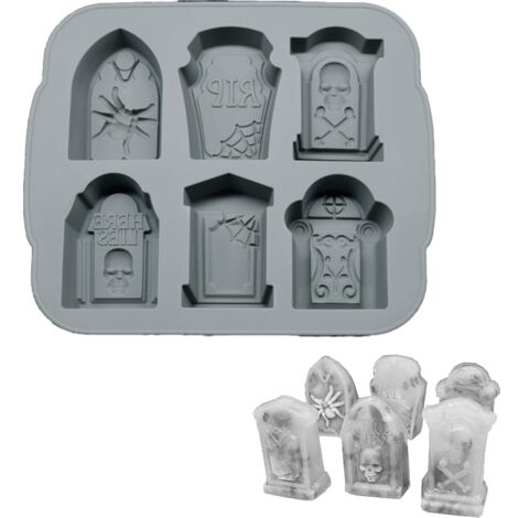 Plateaux à glaçons Halloween pierre tombale moule pour glace, bonbons, gâteau