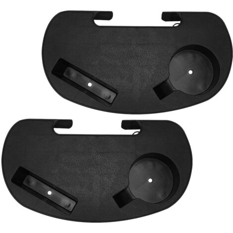 Plateaux pour Chaise Longue, Lot de 2 Petits Plateaux 31 x 17 x 3.2 cm avec Porte-gobelet