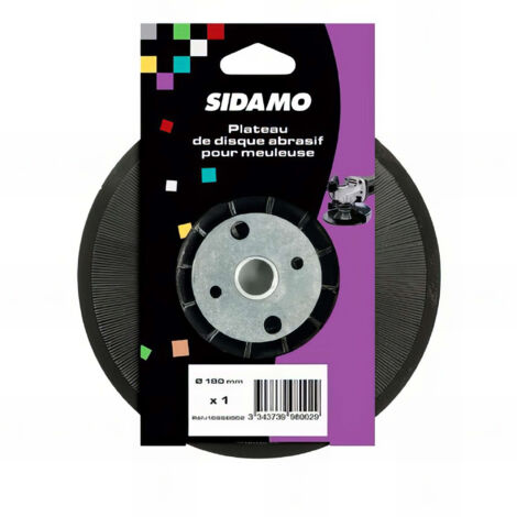 Plateaux support pour meuleuses en caoutchouc pour fixation des disques SIDAMO - 10998002