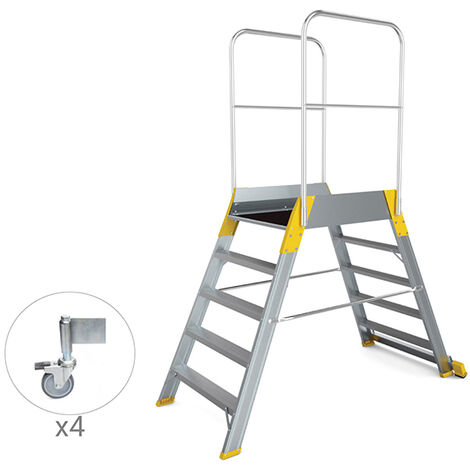 Plateforme 2x4 marches - Hauteur max. de travail 2.83m - 9704R