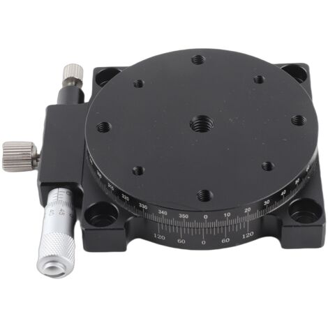 Plateforme à déplacement manuel Axes R Étage linéaire rotatif 360° Table coulissante 60 mm RS60‑L